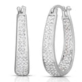 White Inside Out Hoops with Free 2.00 CT Studs by DailySale