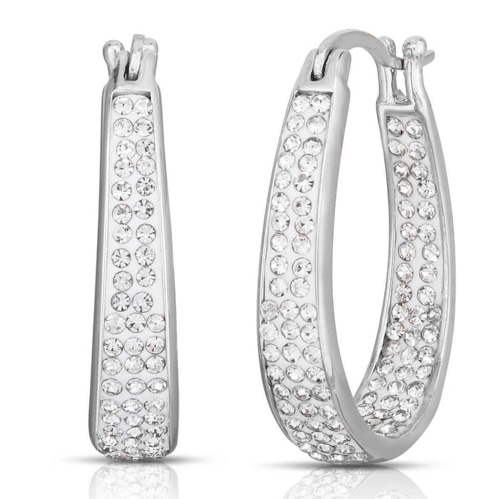 White Inside Out Hoops with Free 2.00 CT Studs by DailySale