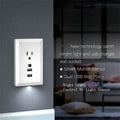 White Light Sensor Dual USB Wall Outlet by DailySale