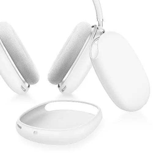 White Liquid Silicone Cover Case - Apple AirPods Max by Zerodamage Sahara Case LLC
