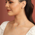White Moissanite Jewelry Set by Fine Color Jewels