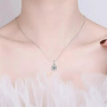 White Moissanite Jewelry Set by Fine Color Jewels