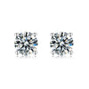 White Moissanite Stud Earrings
