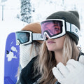 White-Out Ski & Snowboard Goggles (Cherry Lemonade Mirrored Lens) by opolisoptics