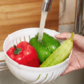 White Salad Cutter Bowl by DailySale