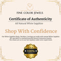 White Sapphire Curved Stackable Ring by Fine Color Jewels