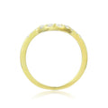 White Sapphire Curved Stackable Ring by Fine Color Jewels