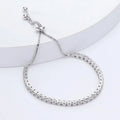 White Sapphire Tennis Bracelet by Fine Color Jewels
