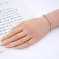 White Sapphire Tennis Bracelet by Fine Color Jewels