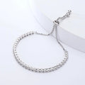 White Sapphire Tennis Bracelet by Fine Color Jewels