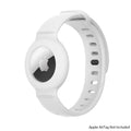 White Silicone WristBand - Apple AirTag by Zerodamage Sahara Case LLC