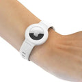 White Silicone WristBand - Apple AirTag by Zerodamage Sahara Case LLC