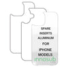 White Spare Aluminum Inserts for Sublimation Cases Compatible with iPhone - All Models