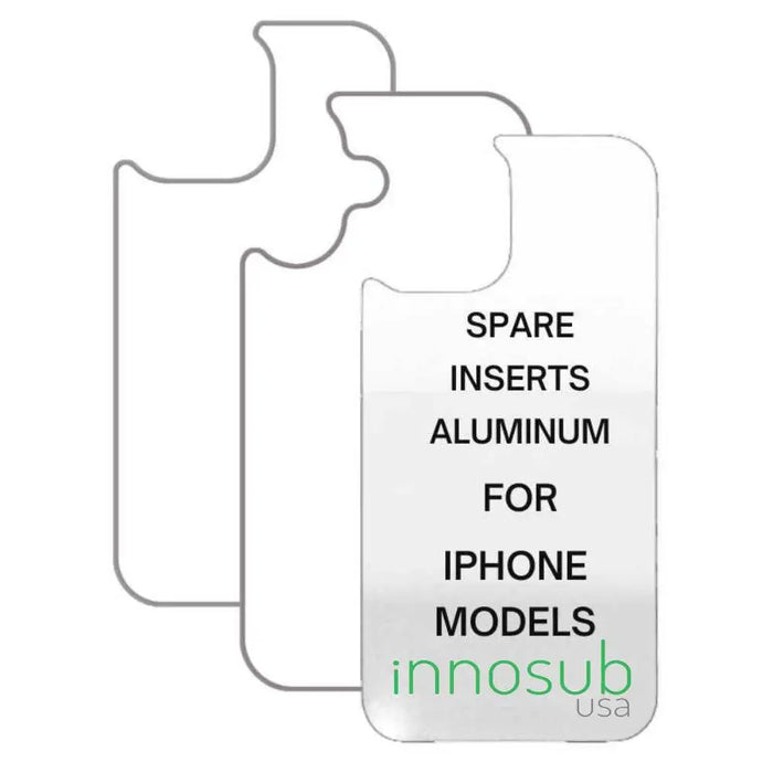 White Spare Aluminum Inserts for Sublimation Cases Compatible with iPhone - All Models by INNOSUB USA