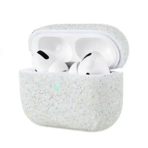 White Sparkle Case - Apple AirPods Pro (1st Generation) by Zerodamage Sahara Case LLC