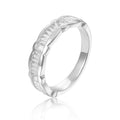 White Topaz Baguette Ring with Round Accents by Fine Color Jewels