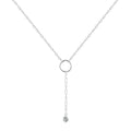 White Topaz Drop Necklace by Fine Color Jewels