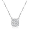 White Topaz Encrusted Pendant Necklace
