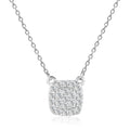 White Topaz Encrusted Pendant Necklace by Fine Color Jewels