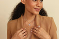 White Topaz Evil Eye Ring by Fine Color Jewels