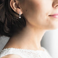 White Topaz Heart Earrings by Fine Color Jewels