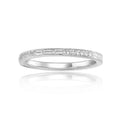 White Topaz Light Baguette Ring by Fine Color Jewels
