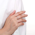 White Topaz Light Baguette Ring by Fine Color Jewels