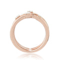 White Topaz Sapphire Four Band Fashion Ring by Fine Color Jewels