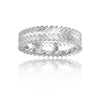 White Topaz Slanted Baguette Ring