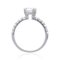 White Topaz Solitiare Engagement Ring by Fine Color Jewels