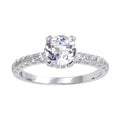 White Topaz Solitiare Engagement Ring by Fine Color Jewels