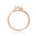 White Topaz Teardrop Ring by Fine Color Jewels