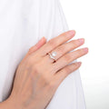 White Topaz Teardrop Ring by Fine Color Jewels
