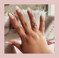 White Topaz Teardrop Ring by Fine Color Jewels