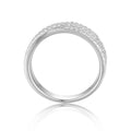 White Topaz Twisted Band Engagement Ring by Fine Color Jewels