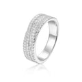 White Topaz Twisted Band Engagement Ring by Fine Color Jewels