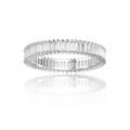White Topaz Veritcal Baguette Eternity Ring by Fine Color Jewels