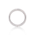 White Topaz Veritcal Baguette Eternity Ring by Fine Color Jewels