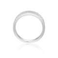 White Topaz Vertical Baguette Ring by Fine Color Jewels
