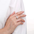 White Topaz Vertical Baguette Ring by Fine Color Jewels
