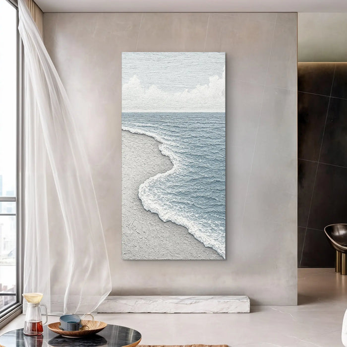 White Waves Abstract Wall Art by Tailored Canvases