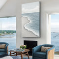 White Waves Abstract Wall Art by Tailored Canvases