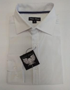 Solid White Men's Long Sleeves Dress Shirt