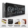 Wicked Witches' Graveyard Bar Halloween Sign II by Tailored Canvases