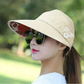 Wide Brim Sun Visor Foldable Picnic Hat Beach UV Protection Scallop Cap by DailySale