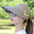 Wide Brim Sun Visor Foldable Picnic Hat Beach UV Protection Scallop Cap by DailySale