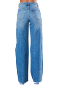 Wide Leg Cut Knee Jeans by The House of Stylez