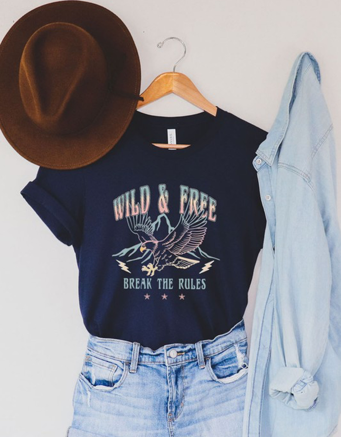 Wild & Free Graphic Tee by Boutique 23