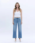 Willa Tummy Control High Rise Crop Wide Jean by Boutique 23