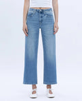 Willa Tummy Control High Rise Crop Wide Jean by Boutique 23